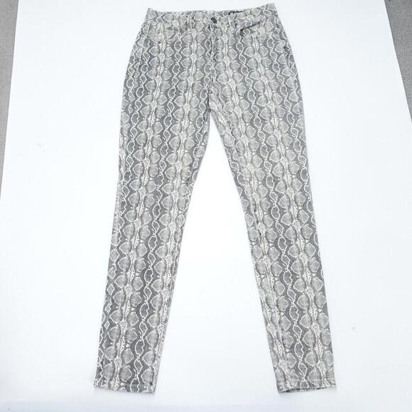 Blanknyc Jeans Womens 27 Gray Snake Print Cotton Mid Rise Skinny 5-Pockets - Picture 1 of 9